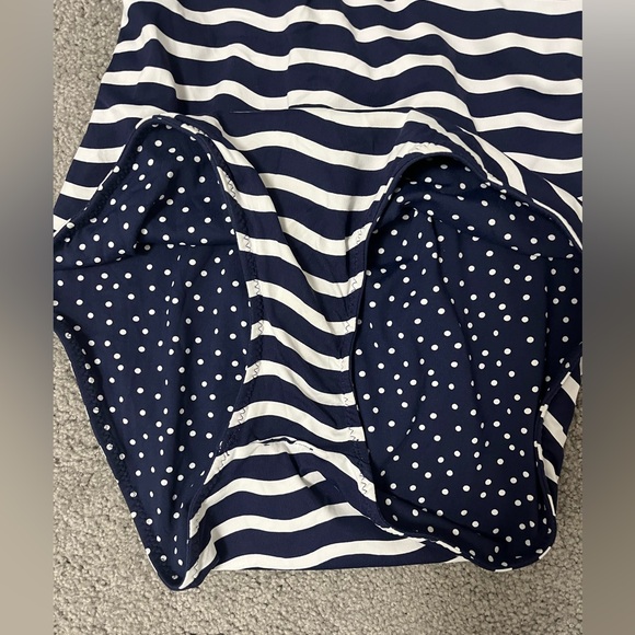 Tommy Bahama Sea Swell Reversible One Piece - Navy Blue & White - Size 8 - Picture 5 of 13
